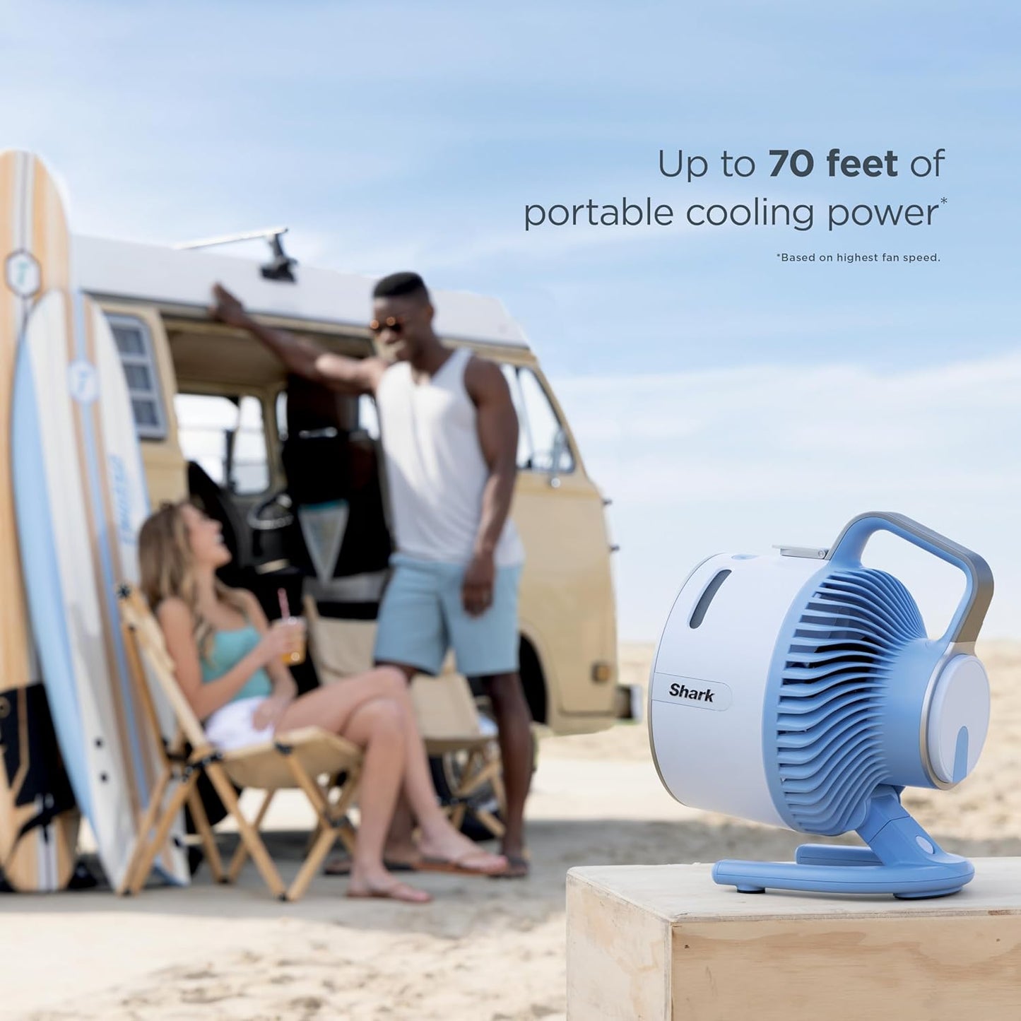 Shark Flexbreeze Hydrogo Portable Fan with Misting | 12Hr Cordless Cooling
