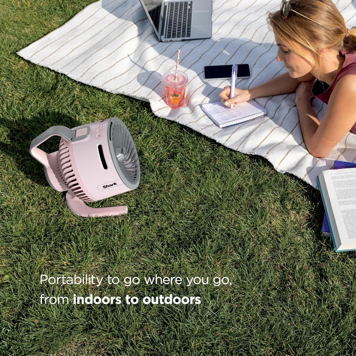 Shark Flexbreeze Hydrogo Portable Fan with Misting | 12Hr Cordless Cooling