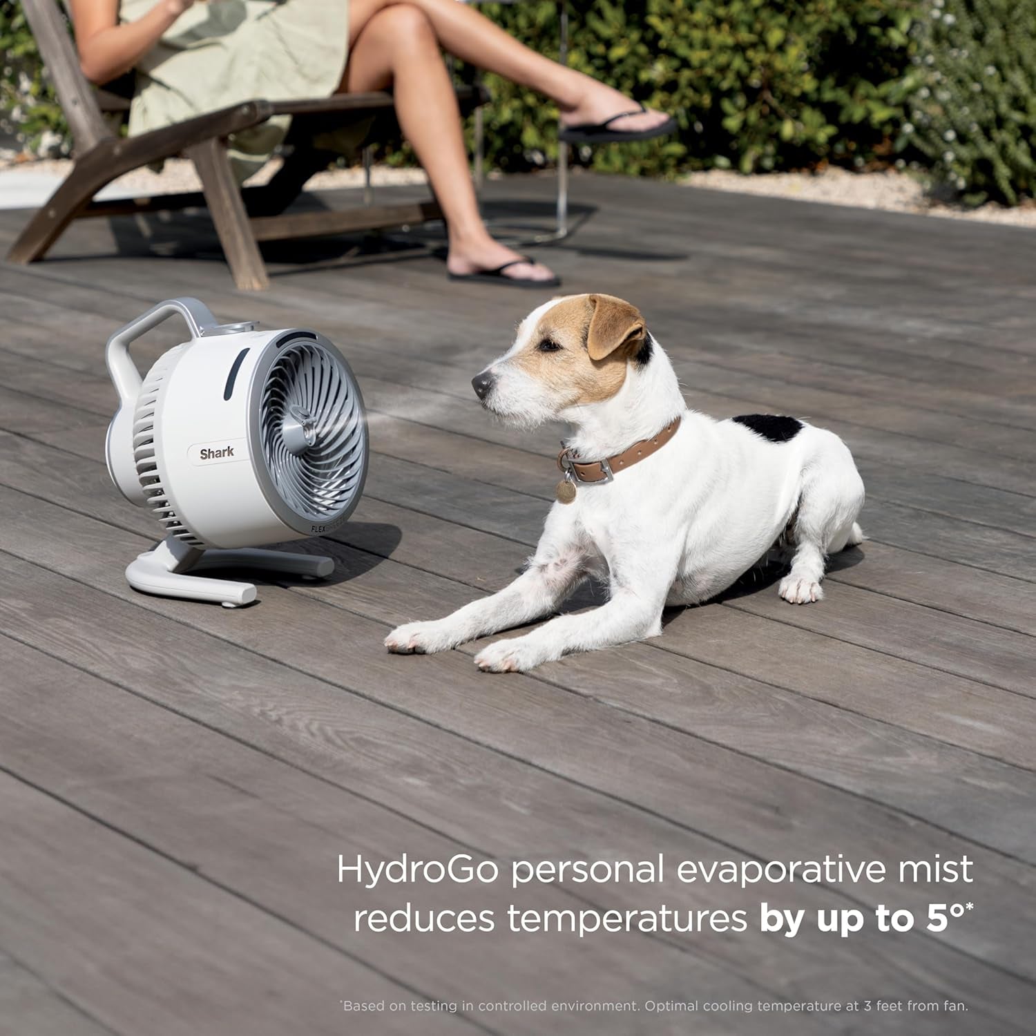 Shark Flexbreeze Hydrogo Portable Fan with Misting | 12Hr Cordless Cooling